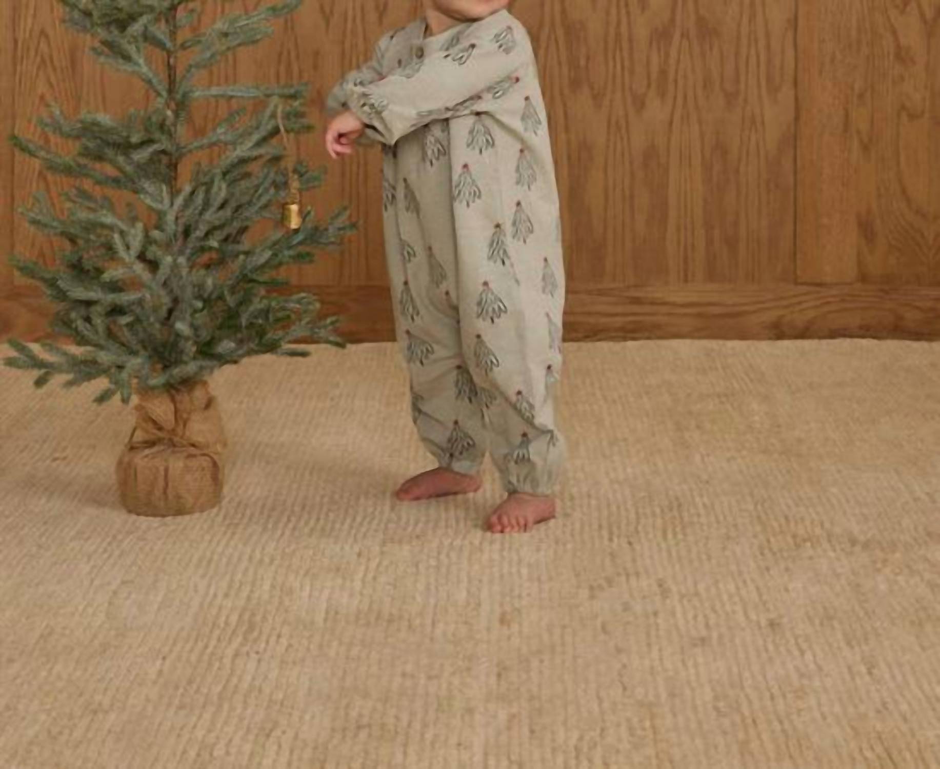 Rylee + Cru Kids' Henley Jumpsuit in trees - kids' item - detail view