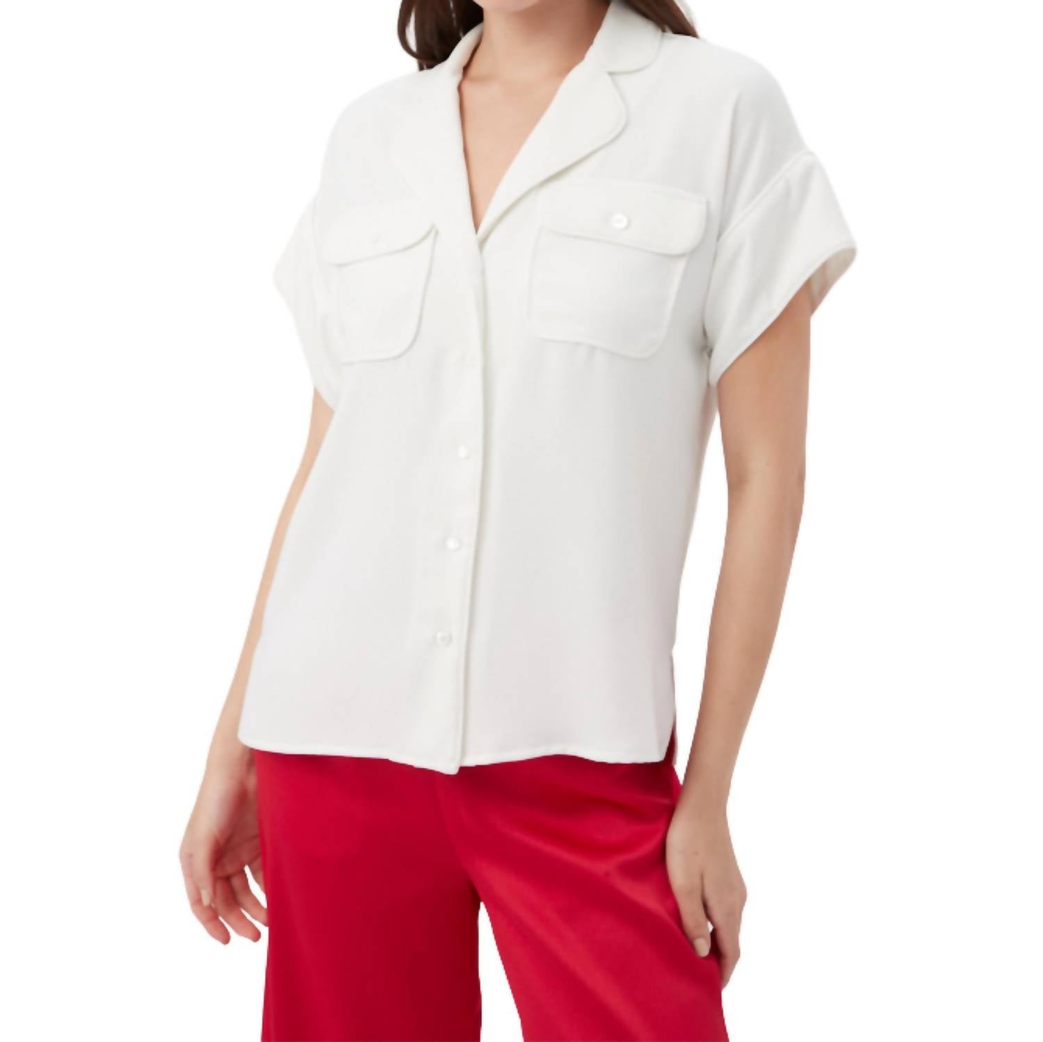 Trina Turk Gideon 2 Top in white wash - women's t-shirt