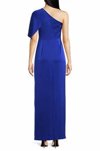 Aidan Mattox - Asymmetric Draped One-shoulder Gown Dress