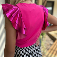 Mia - Girl's Flutter Sleeve Top