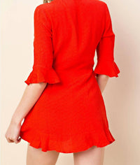 Honey Punch - Ruffle Wrap Romper