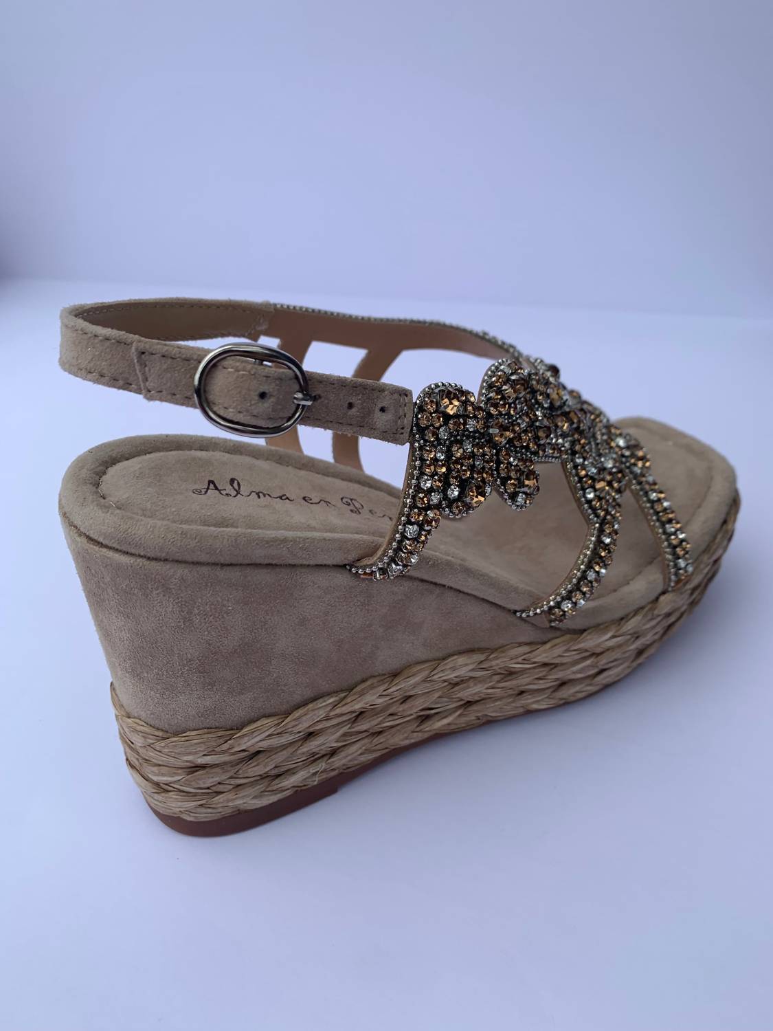 Alma En Pena Women's Malaquita Wedge Sandals in vision - women's sandal - detail view