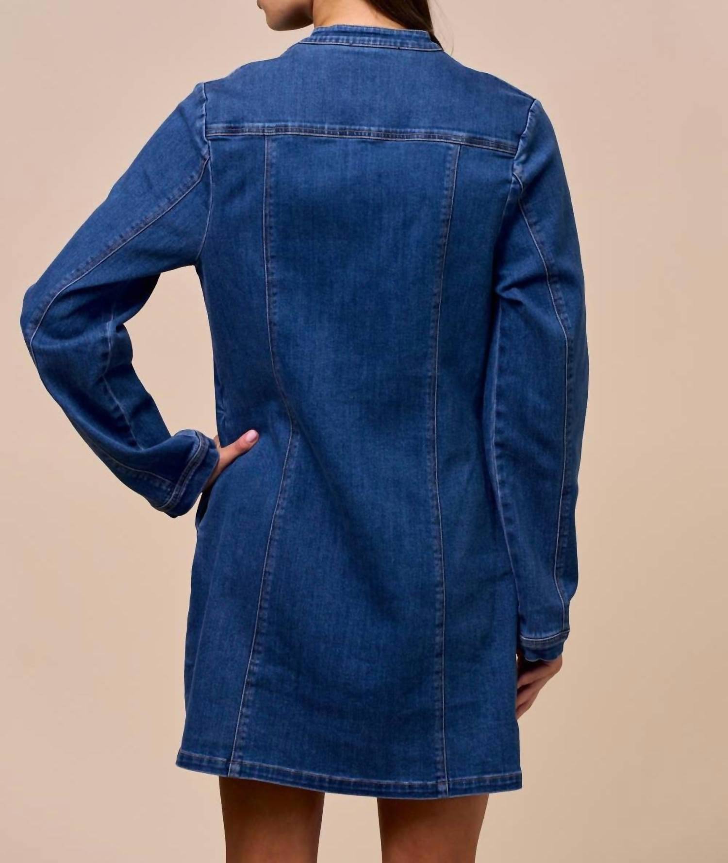 Lalavon - Sutton Long-sleeve Denim Dress