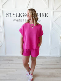 Stylive - Jenny Textured Lounge Shorts