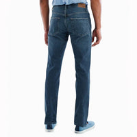 JOHNNIE-O Dos Stretch Cotton Denim Jean - 32" in noon - men's jeans - detail view