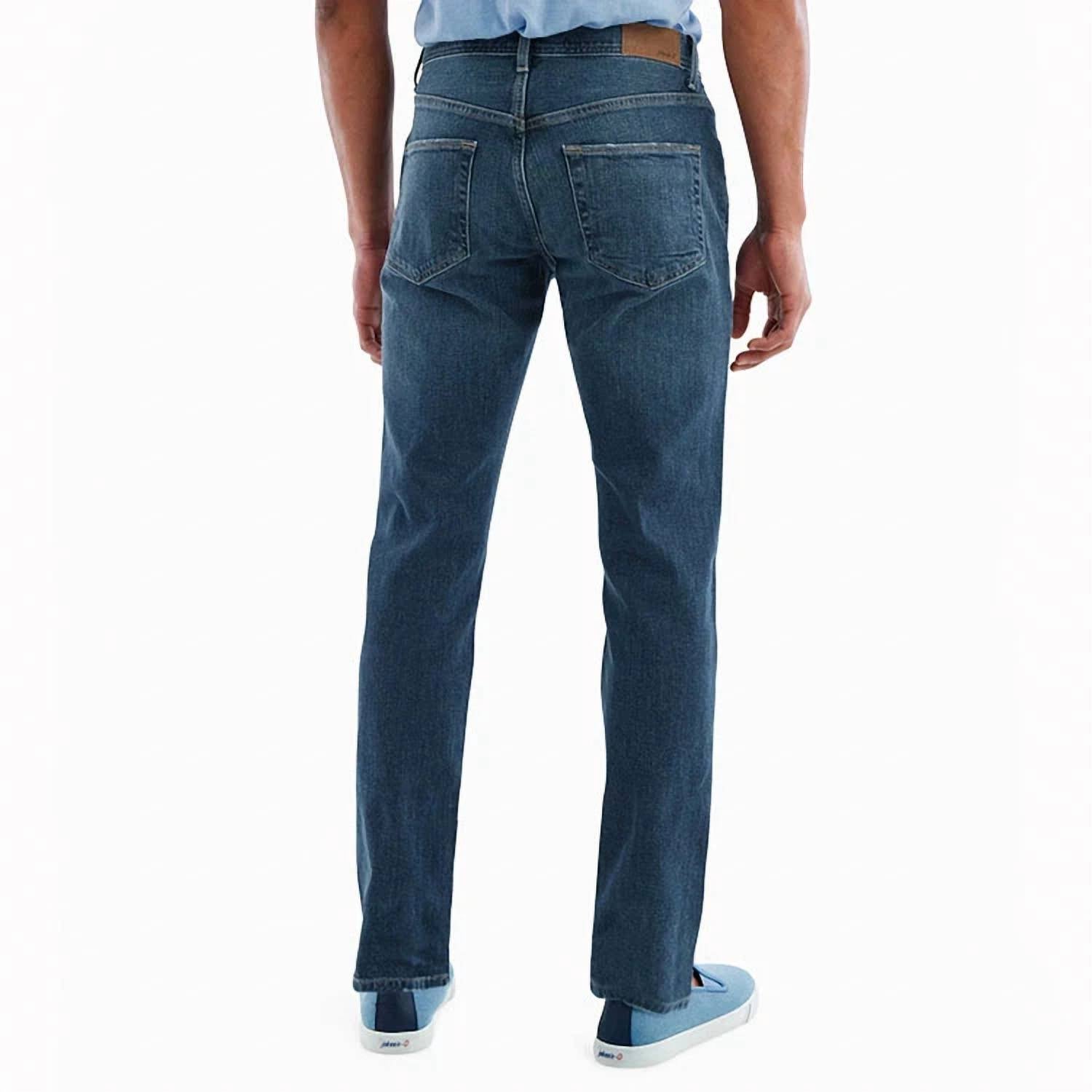 JOHNNIE-O Dos Stretch Cotton Denim Jean - 32" in noon - men's jeans - detail view