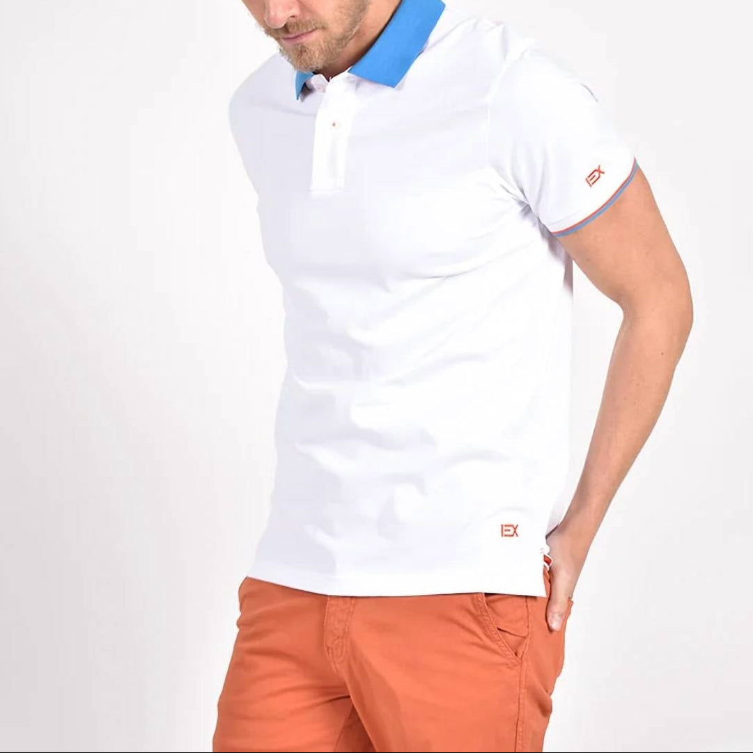 Eight X - Double Sided Collar With Multi Colored Stripes Polo
