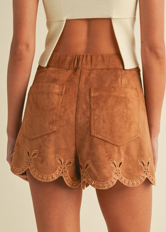 Klesis - Filled With Hope Suede Eyelet Shorts
