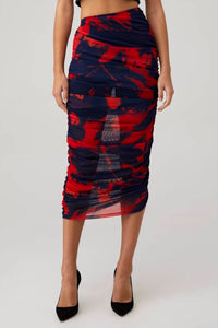 Lamarque - Pace Printed Mesh Midi Skirt