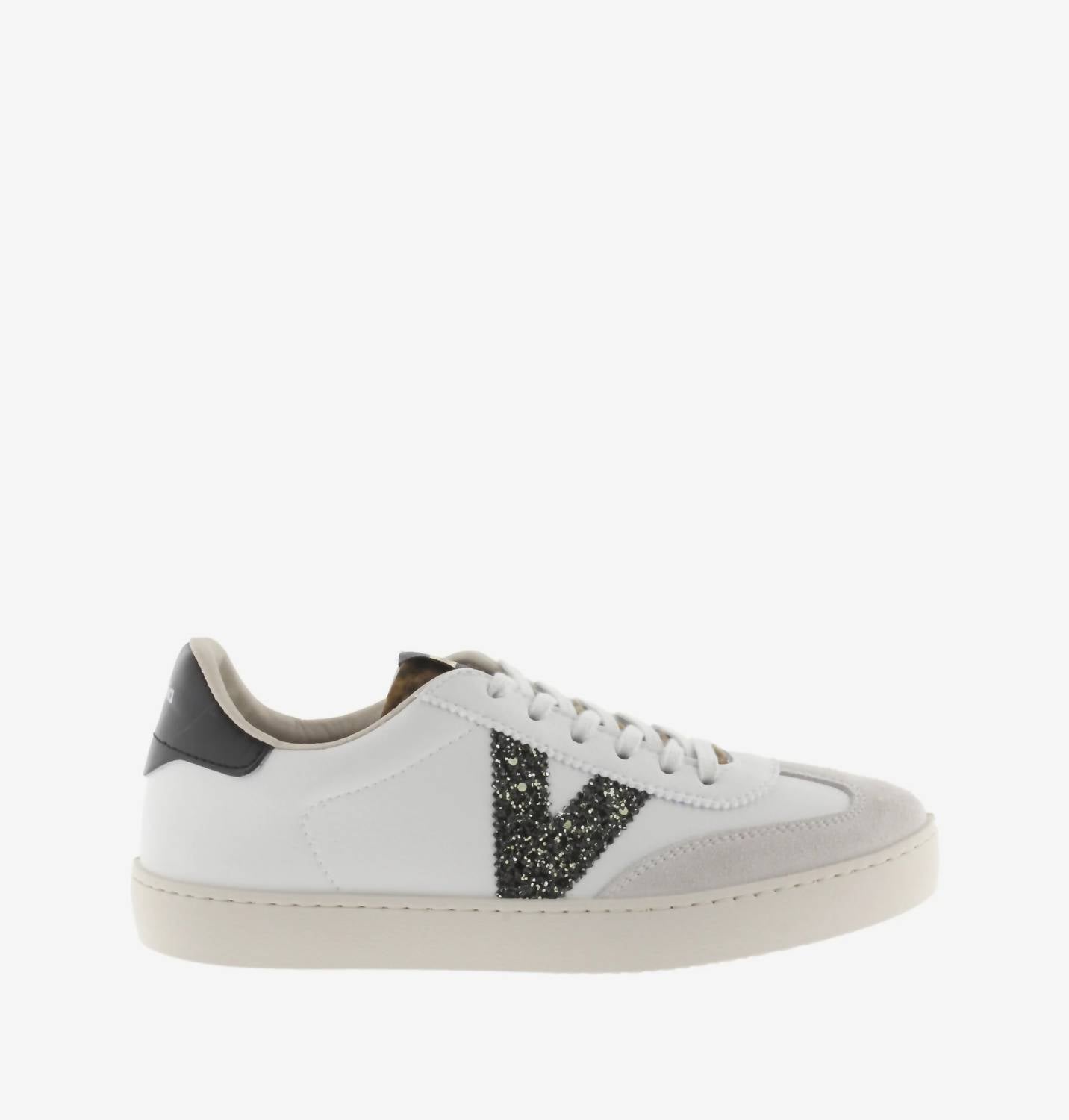 VICTORIA Women's Berlin Glitter Shoes in white black - women's sneaker