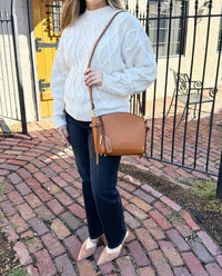 Elan - Cable Knit Crew Neck Sweater