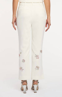 Cinq A Sept - Blooming Linework Cropped Kerry Pants