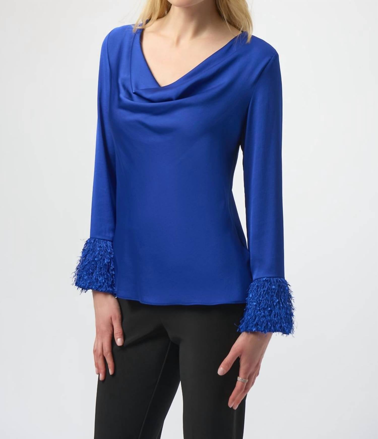 Joseph Ribkoff - Cowl Neck Satin Top