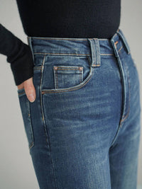 Commense - Mid-waist Bootcut Denim Jeans