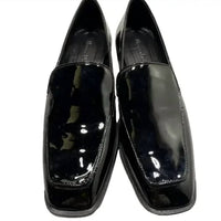 Massimo Dutti Men's Square Toe Patent Leather Loafers in black - men's loafer