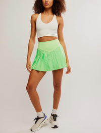 Free People Swing Of Things Skort in lime - women's shorts - alternate view
