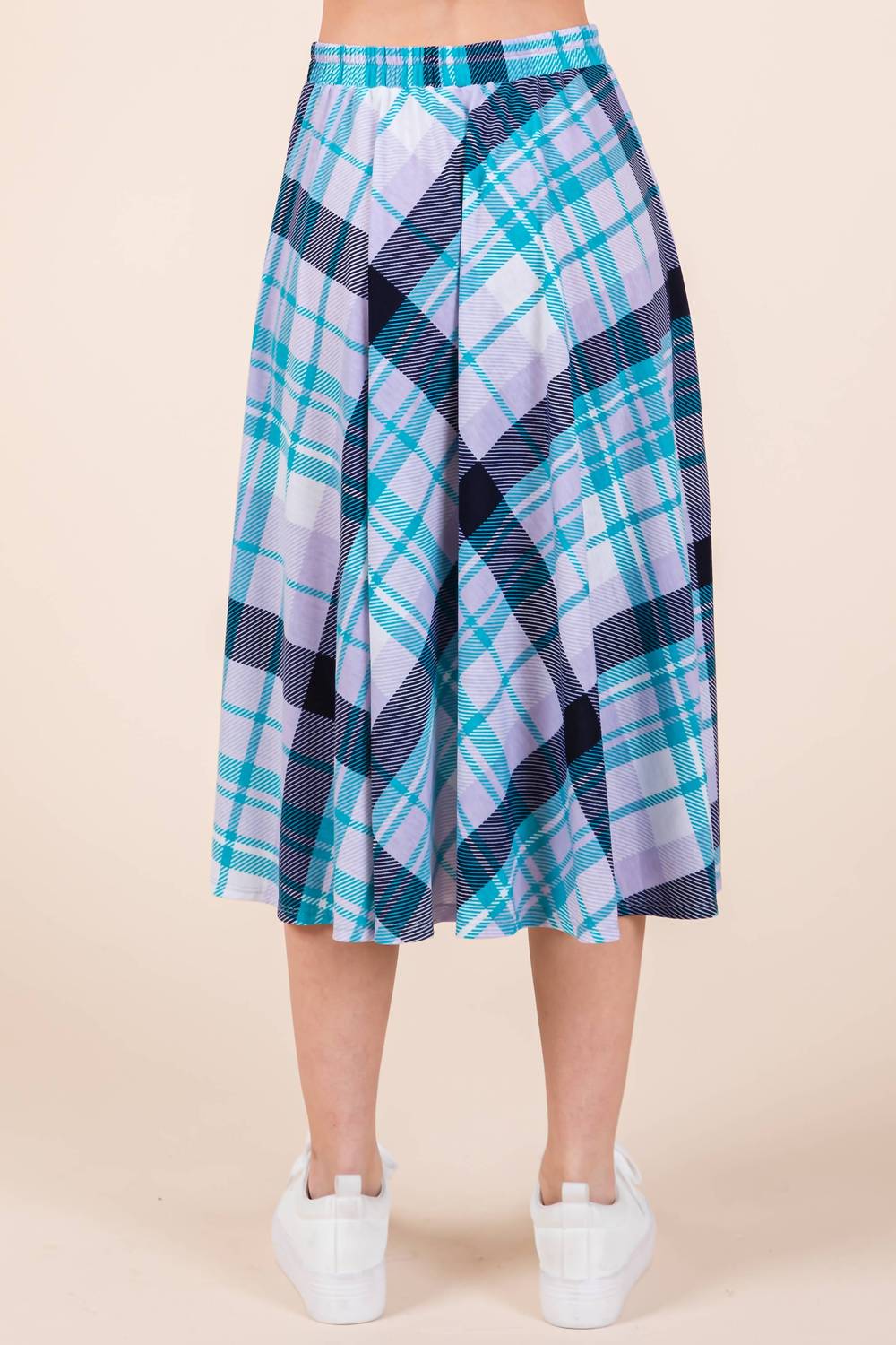 Emerald Collection - Plaid Midi Skirt