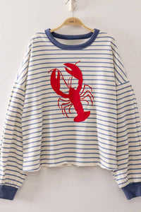 Very J - Lobster Stripe Long Sleeve Top