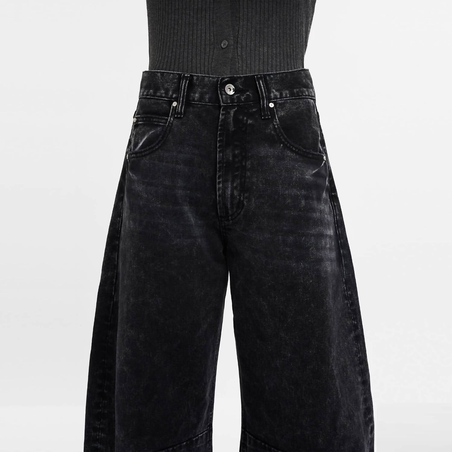 Bayeas - Katia High Rise Barrel Jeans