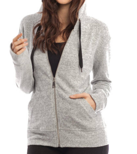 Kourtney Kashmira Zip-Up Hooded Sweatshirt