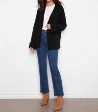 Charlie B - LONG SLEEVE PATCH POCKETS CARDIGAN