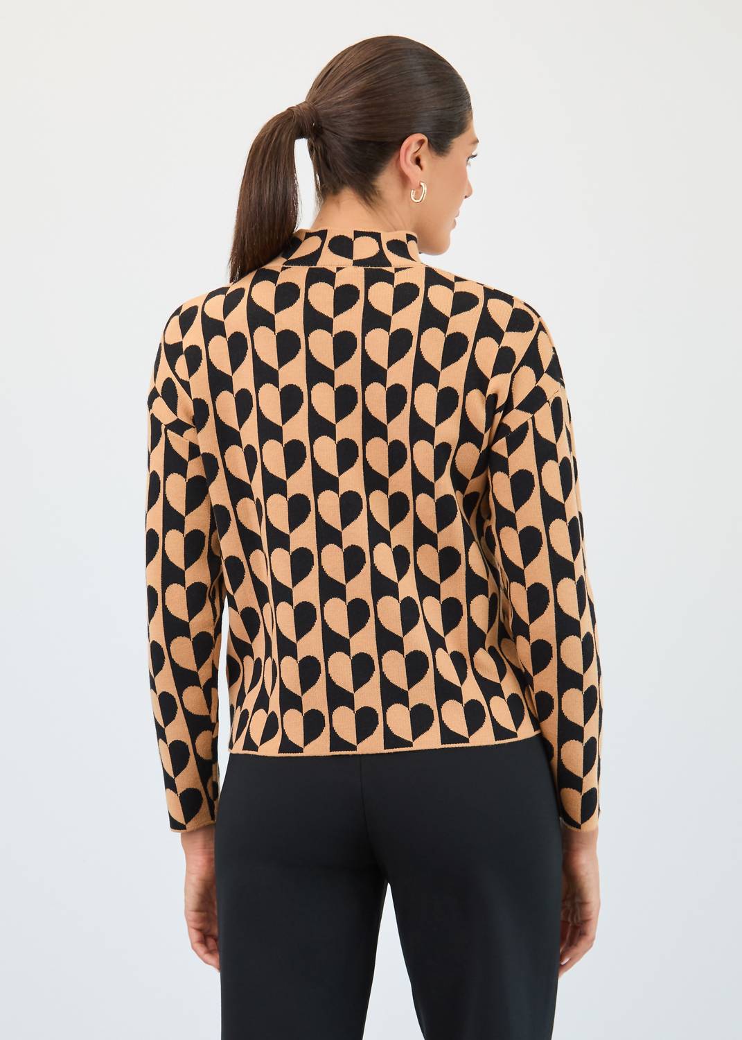 Fdj - Mock Neck Jacquard Sweater