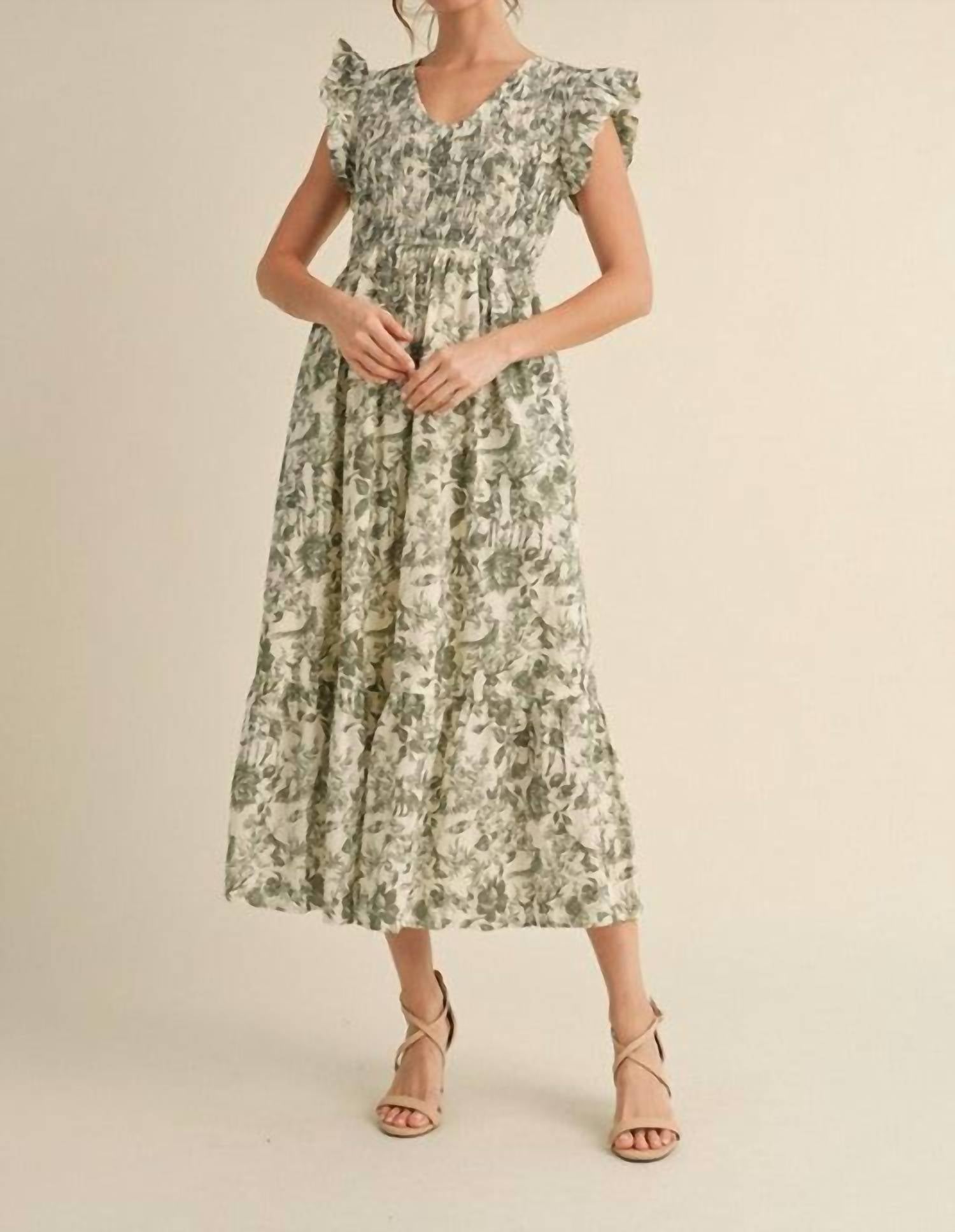 Jodifl - Paradise Morning Tiered Midi Dress