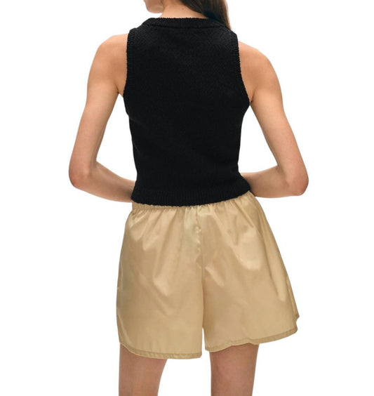 White + Warren - Cotton Slub Rib Trim Tank Top