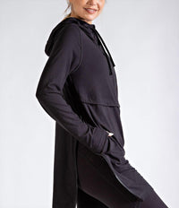 RAE MODE Long Hooded Active Jacket - Plus Size in black - women's jacket - view 6