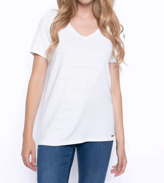 Picadilly - V-Neck Textured Knitted Top