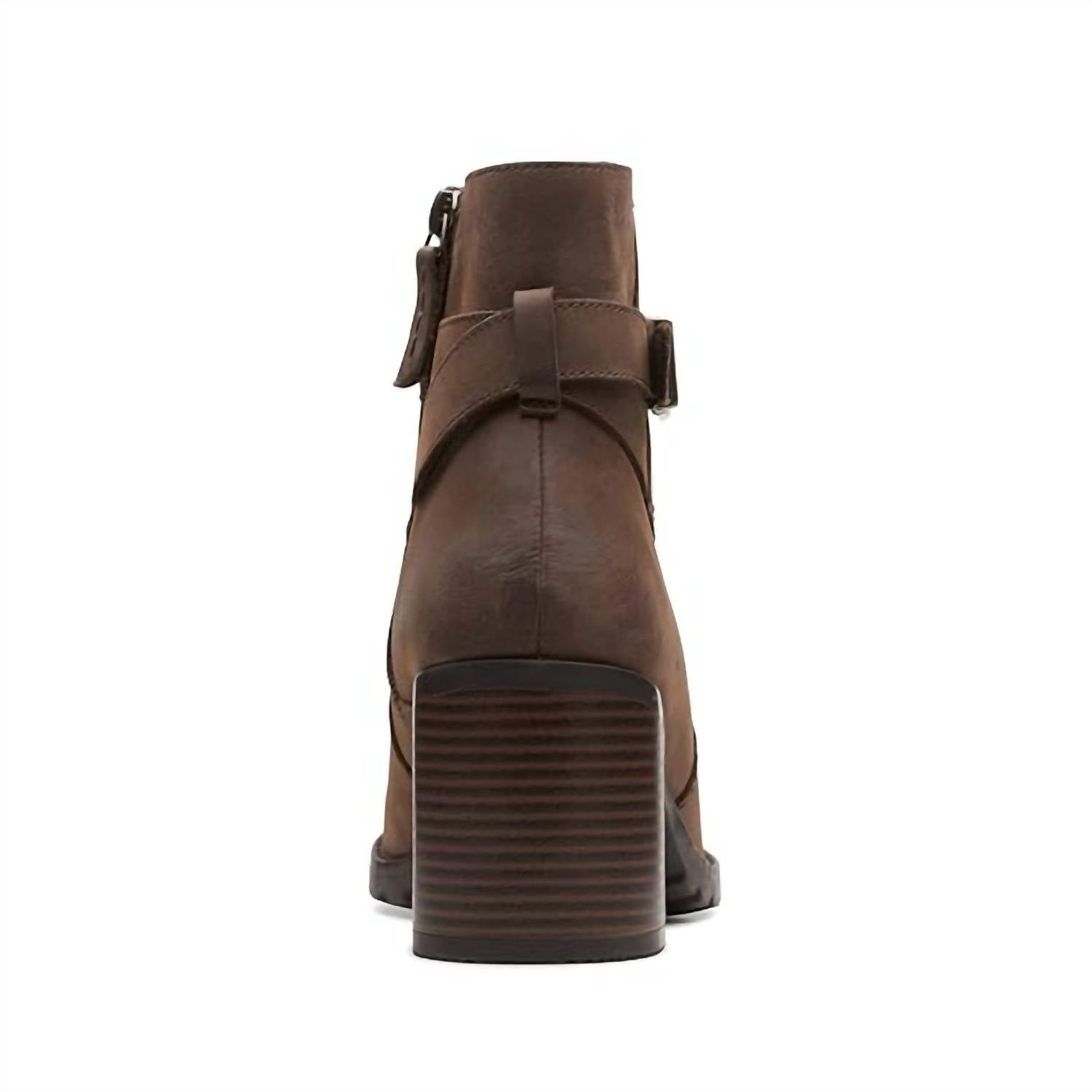 Clarks Women's Clarkwell Hall Ankle Boot in taupe nubuck - women's shoe - view 5