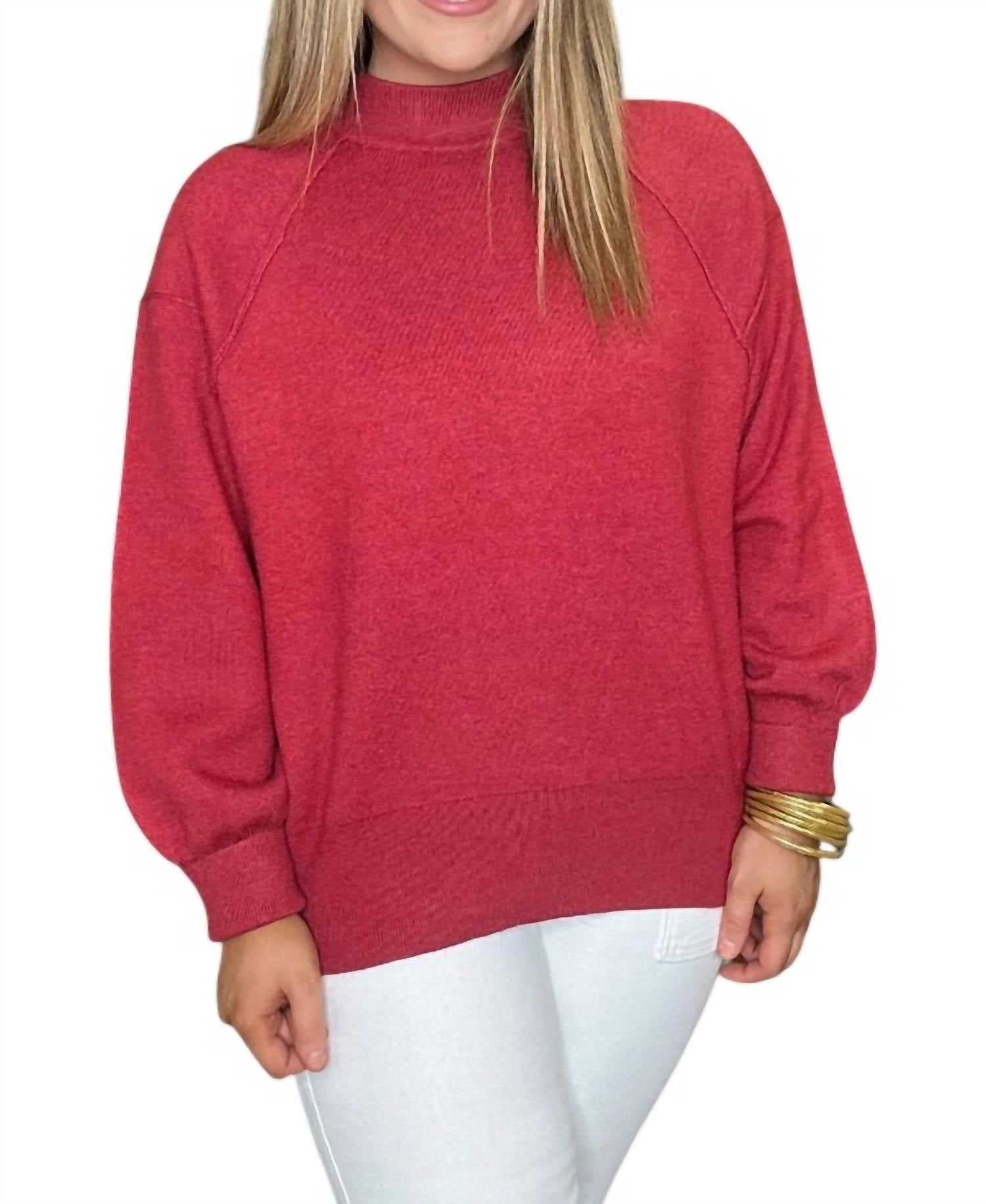 Zenana - Exposed Seam Sweater
