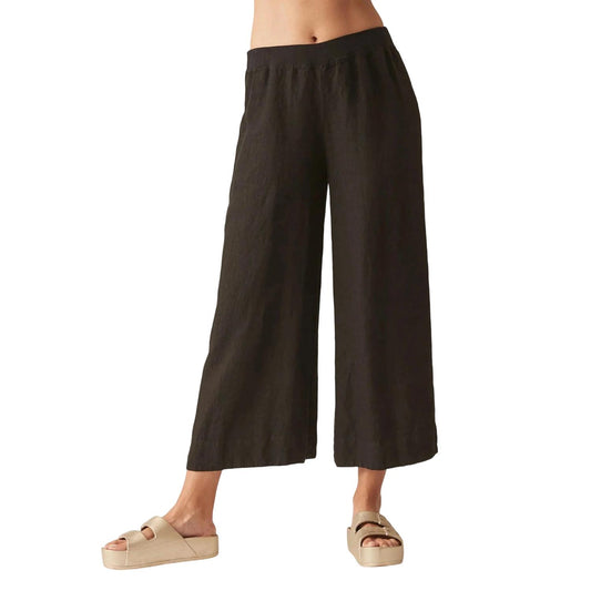 Cut Loose - CROP GAUCHO LINEN PANTS