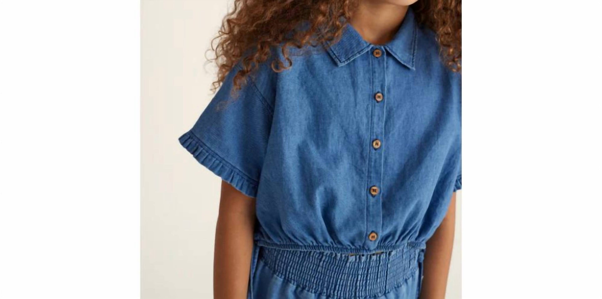 Cozmo - Girl's Twill Denim Shorts Set