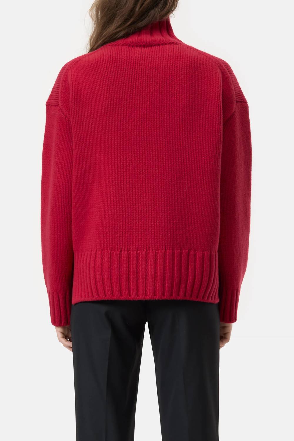 CLOSED Pure Wool Jumper Sweater in chili pepper red - women's sweater - view 5