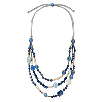 Tagua Jewelry Women's Maribel Necklace in royal blue combo - women's item