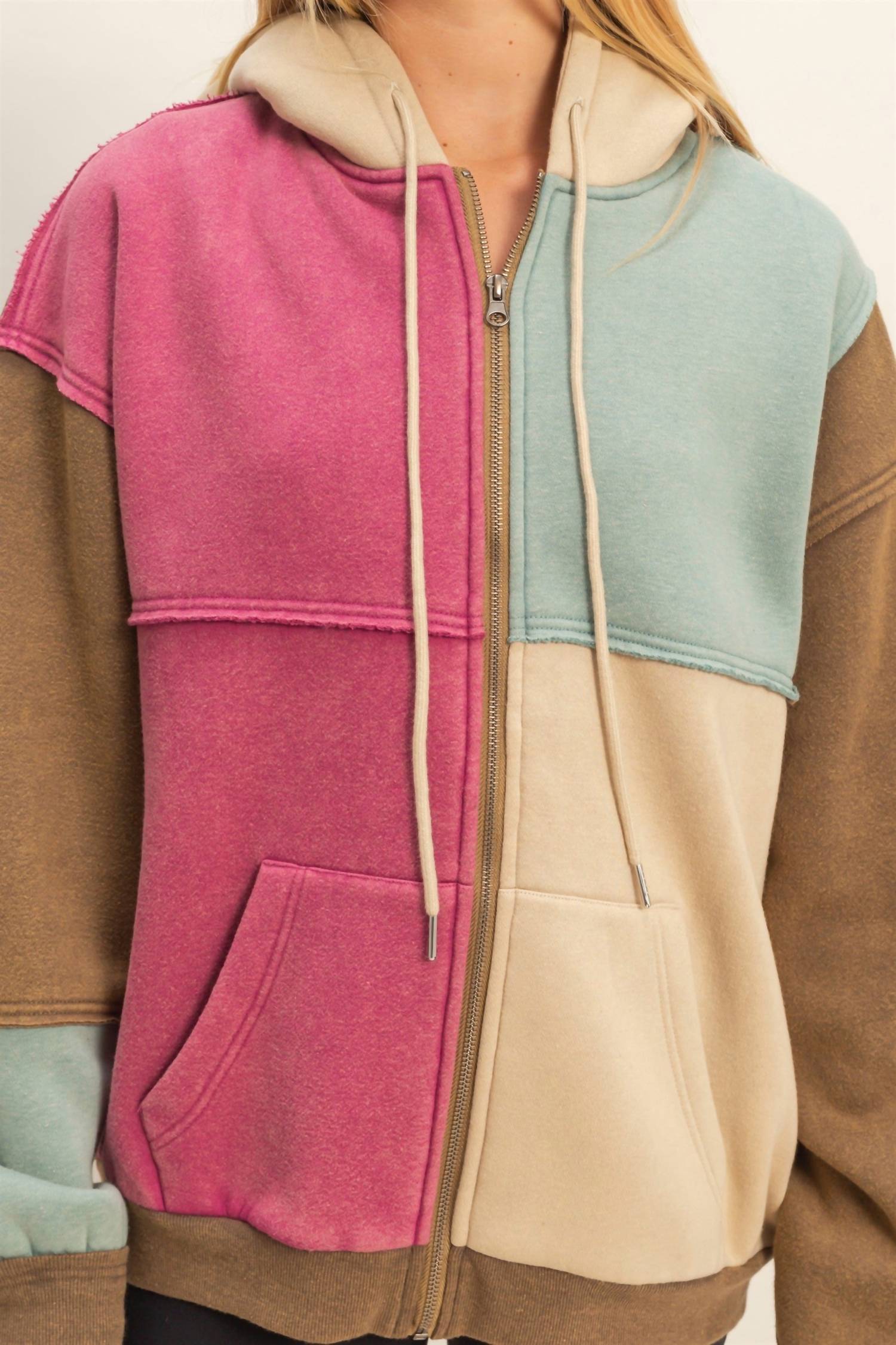 Hyfve - Mineral Washed Colorblock Jacket