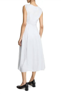 Theory - Boat Neck Fit And Flare Midi Dress