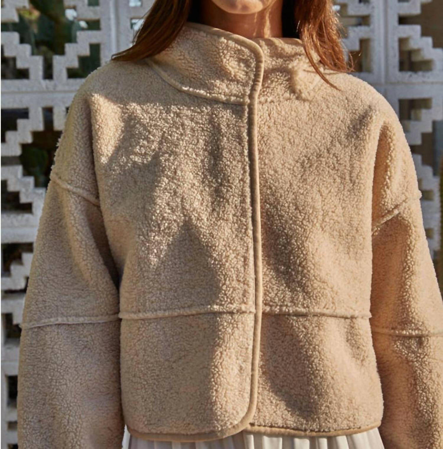 By Together - Women's Bronco Sherpa Cropped Fleece Jacket