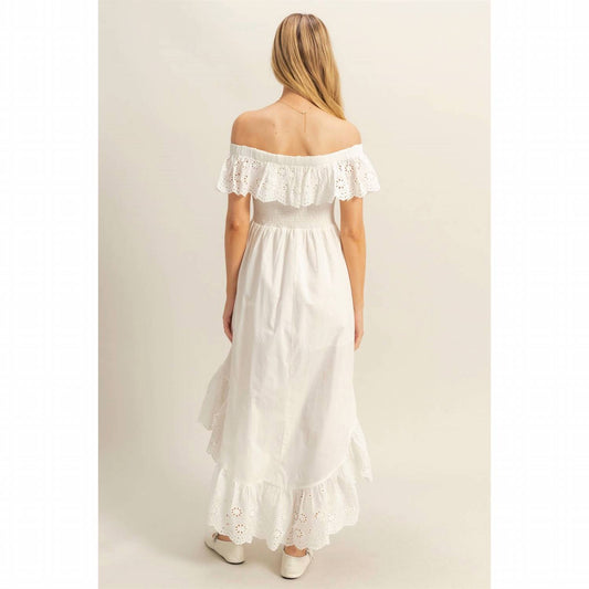 Hyfve - smocked bodice high-low hem midi