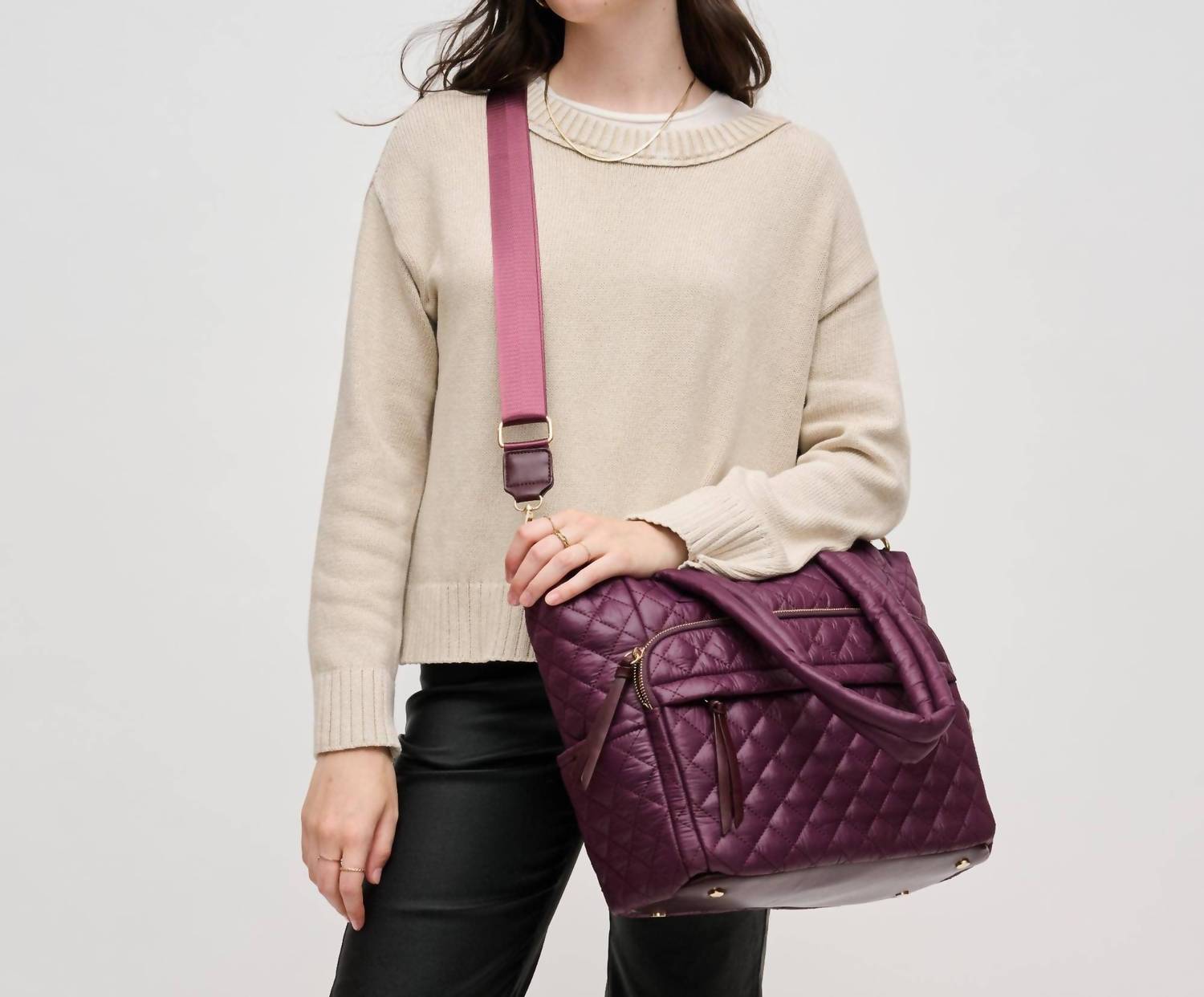 Urban Expressions - Women's Quilted Nylon Tote Bag