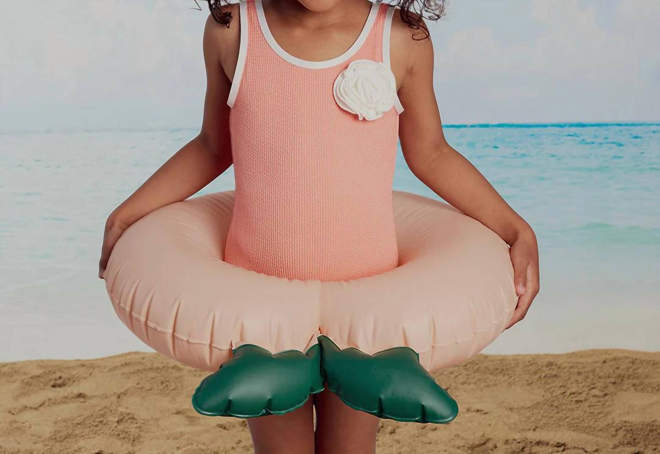 Miles Baby - Rosette Piped One Piece Swimsuit