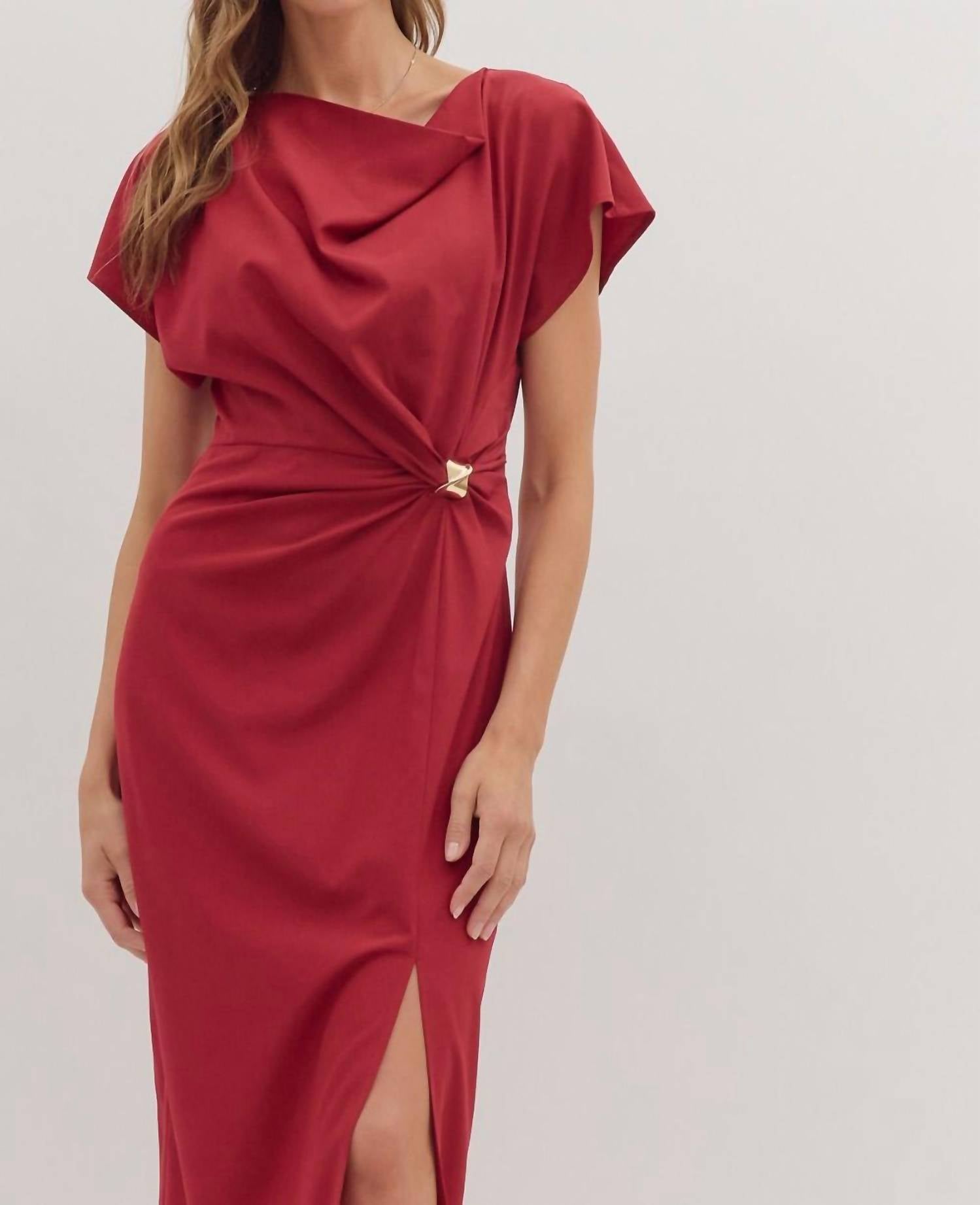 entro Scarlett Nights Midi Dress in red - women's dress - view 5