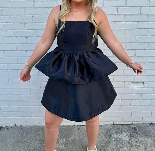 B.Right - Karli Tiered Ruffle Bubble Mini Dress