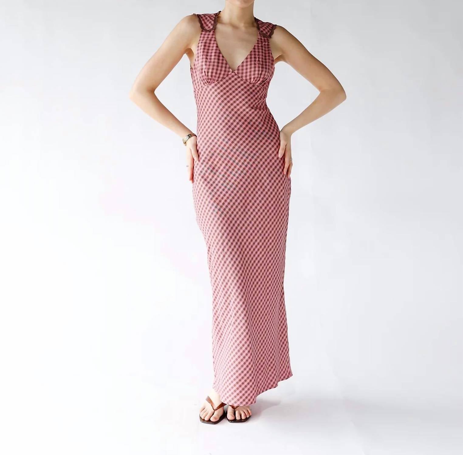 Pretty Garbage - Gingham Maxi Dress
