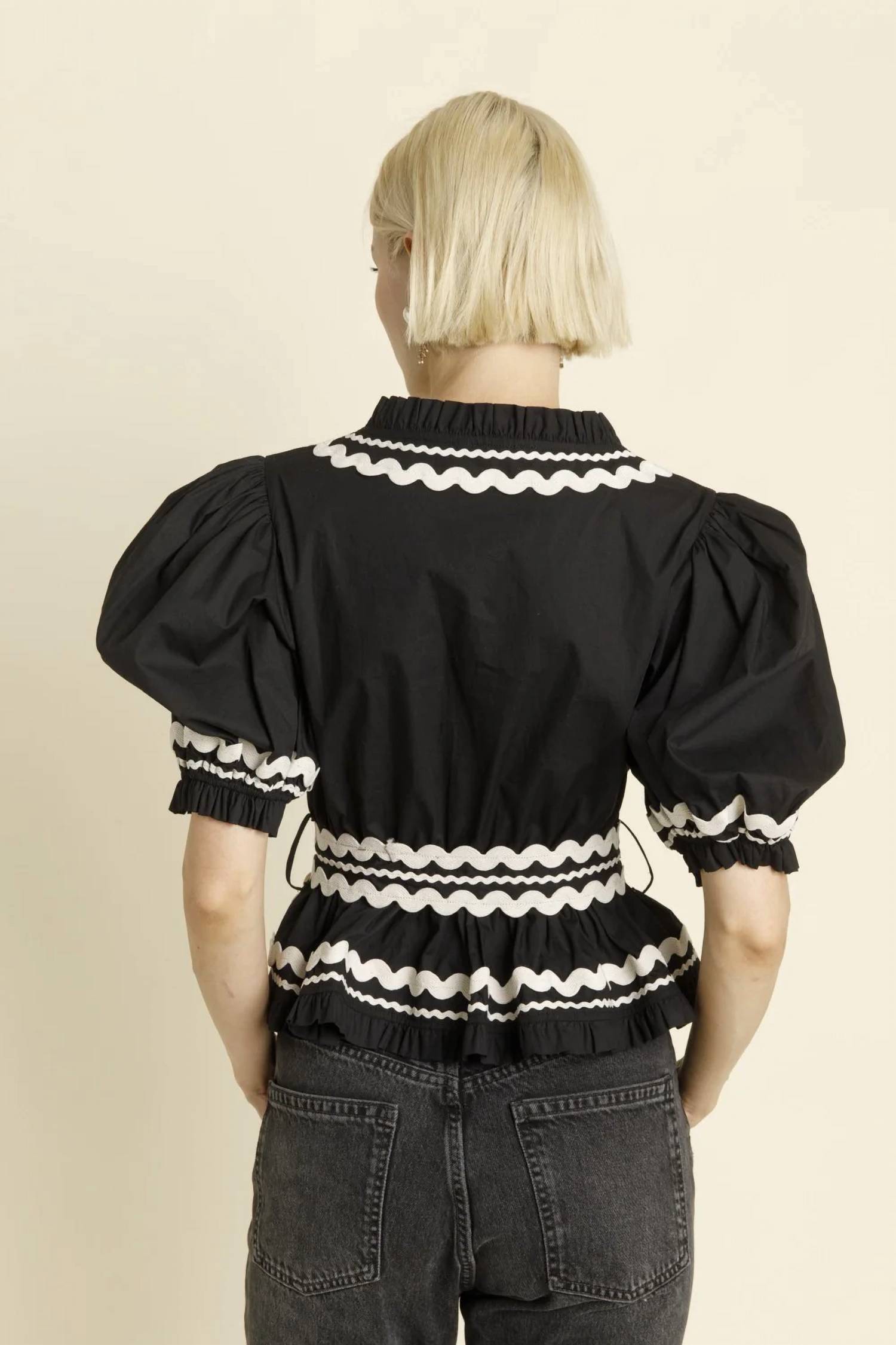 Aureum - Ric Rac Peplum Top