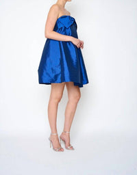 Flora Bea Stober Dress in navy taffeta - women's dress - alternate view