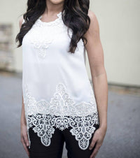 Karlie - Lace Vintage Trim Tank