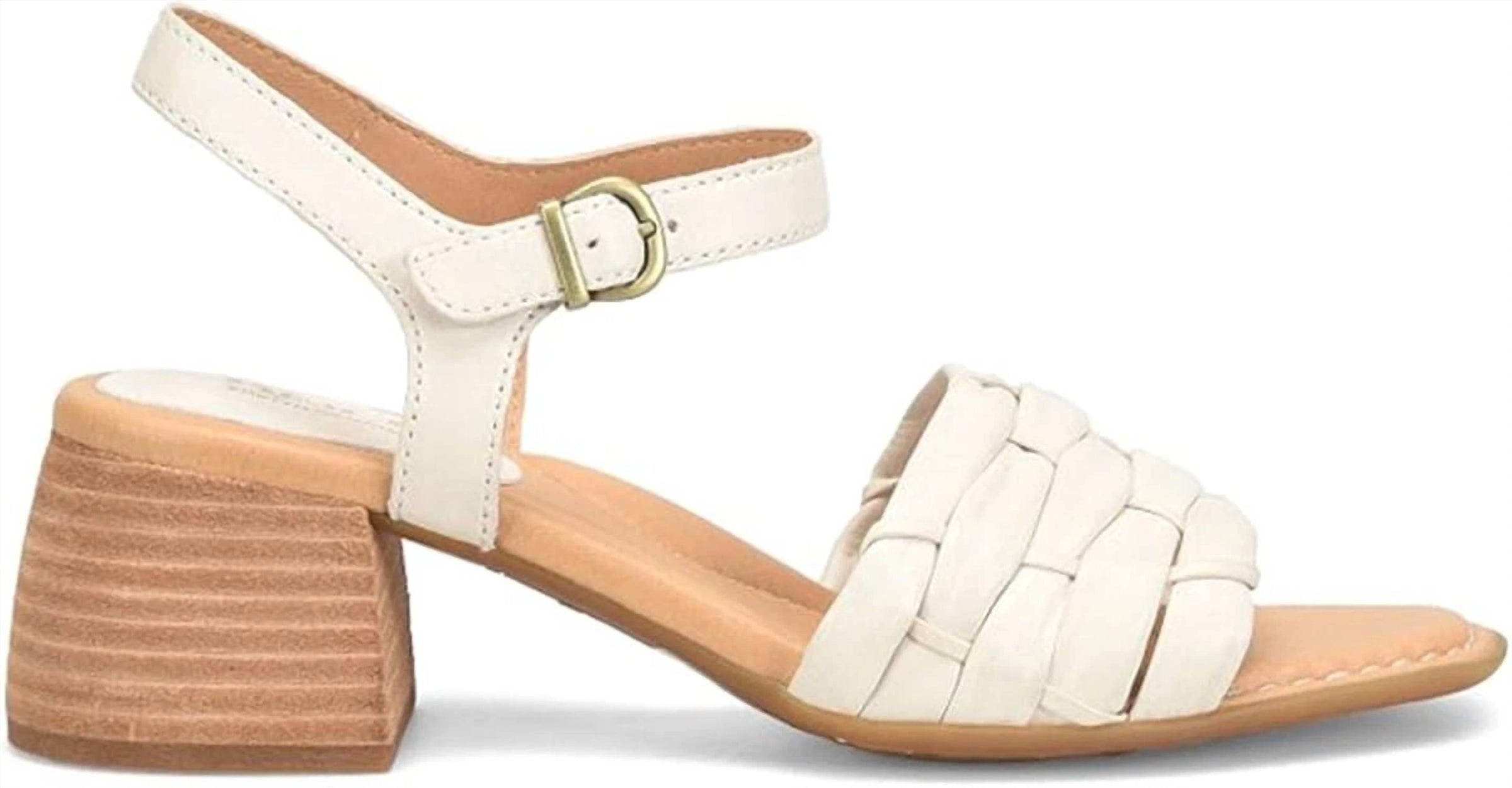 Born Women's Shonie Strappy Sandals in white - women's sandal - detail view