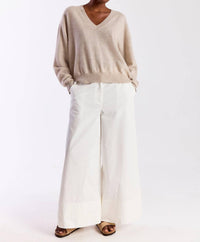 Brodie Cashmere - Hailey V Neck Top